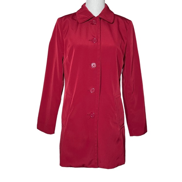 Jackets & Coats Hot Pink Trench Coat S Single Breasted Pockets Long